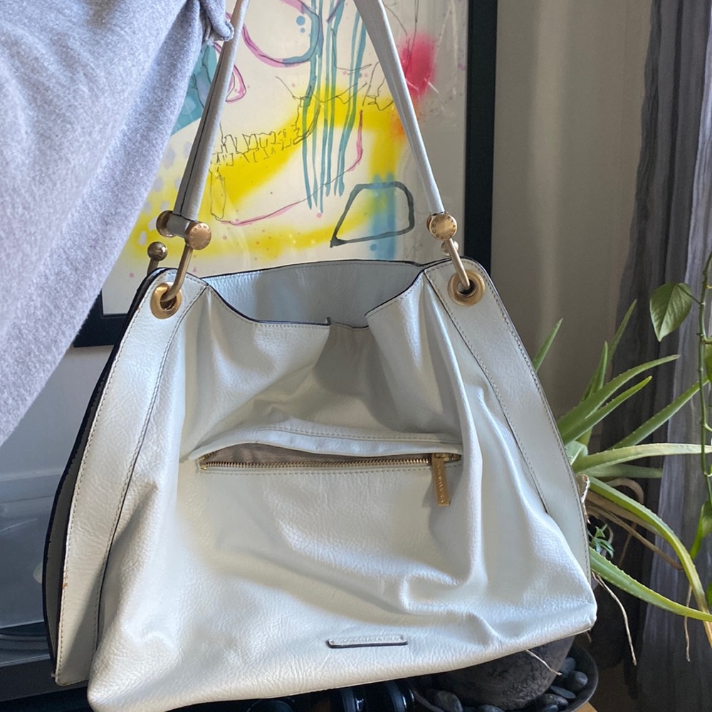 White leather BCBG handbag